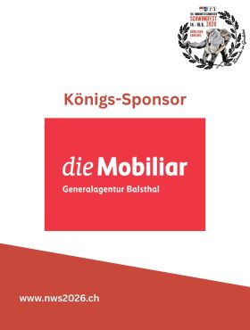 Königliche Freude! 👑🎉
Wir freuen uns riesig, die Mobiliar Balsthal als unseren Königssponsor präsentieren zu dürfen. Ein Grossanlass wie das NWS wäre ohne die Unterstützung engagierter Partner nicht möglich.
Herzlichen Dank für die wertvolle Zusammenarbeit! 🤝